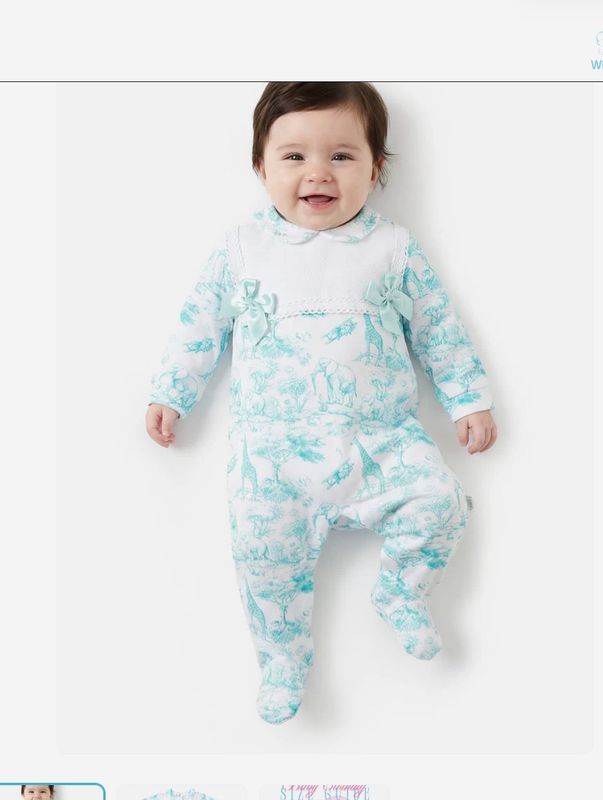 Mommies &  Babies Baby Girls Safari Babygro