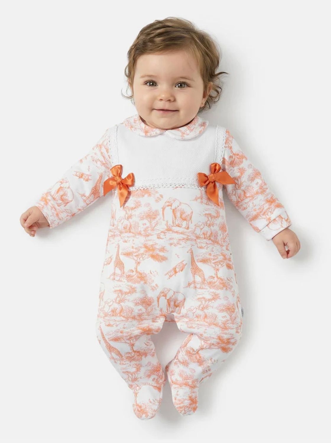 Mommies & Babies Baby Girls Safari Babygro