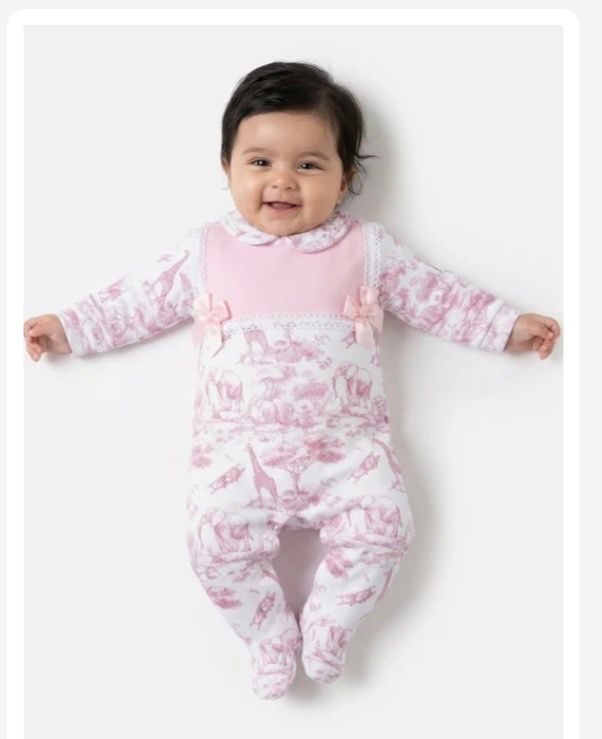 Mommies & Babies Baby Girls Safari Babygro