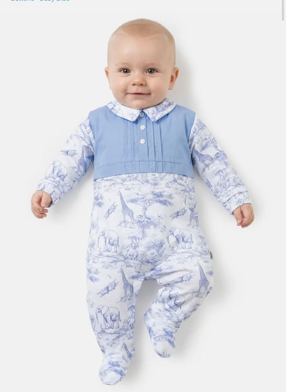 Mommies & Babies Baby Boys Safari Babygro