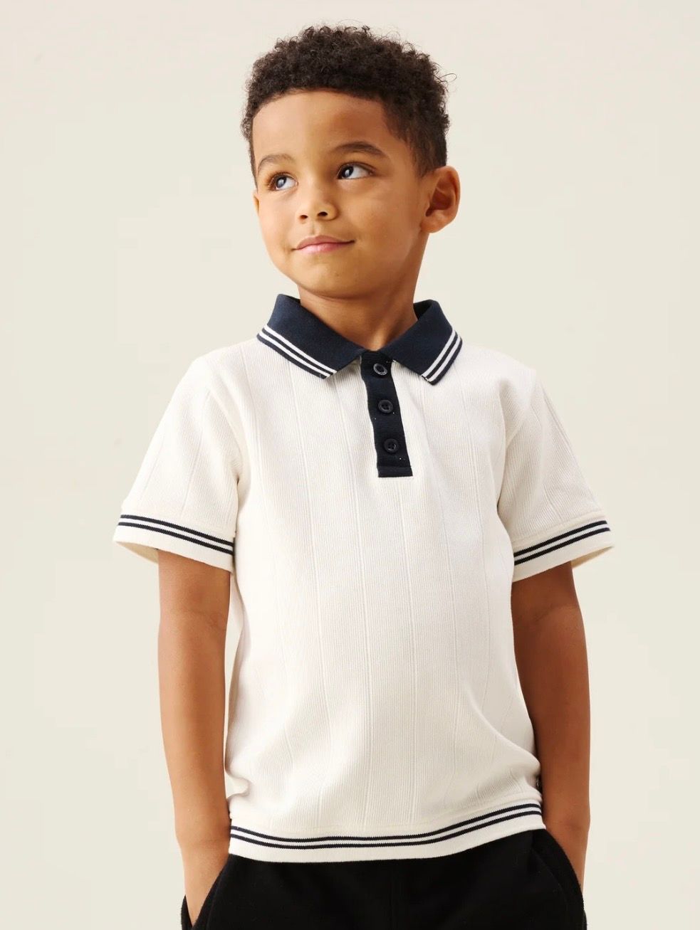 Angel & Rocket Oakley Rib Navy Contrast Polo and Shorts Set Angel & Rocket Oakley Rib Navy Contrast Polo and Shorts Set