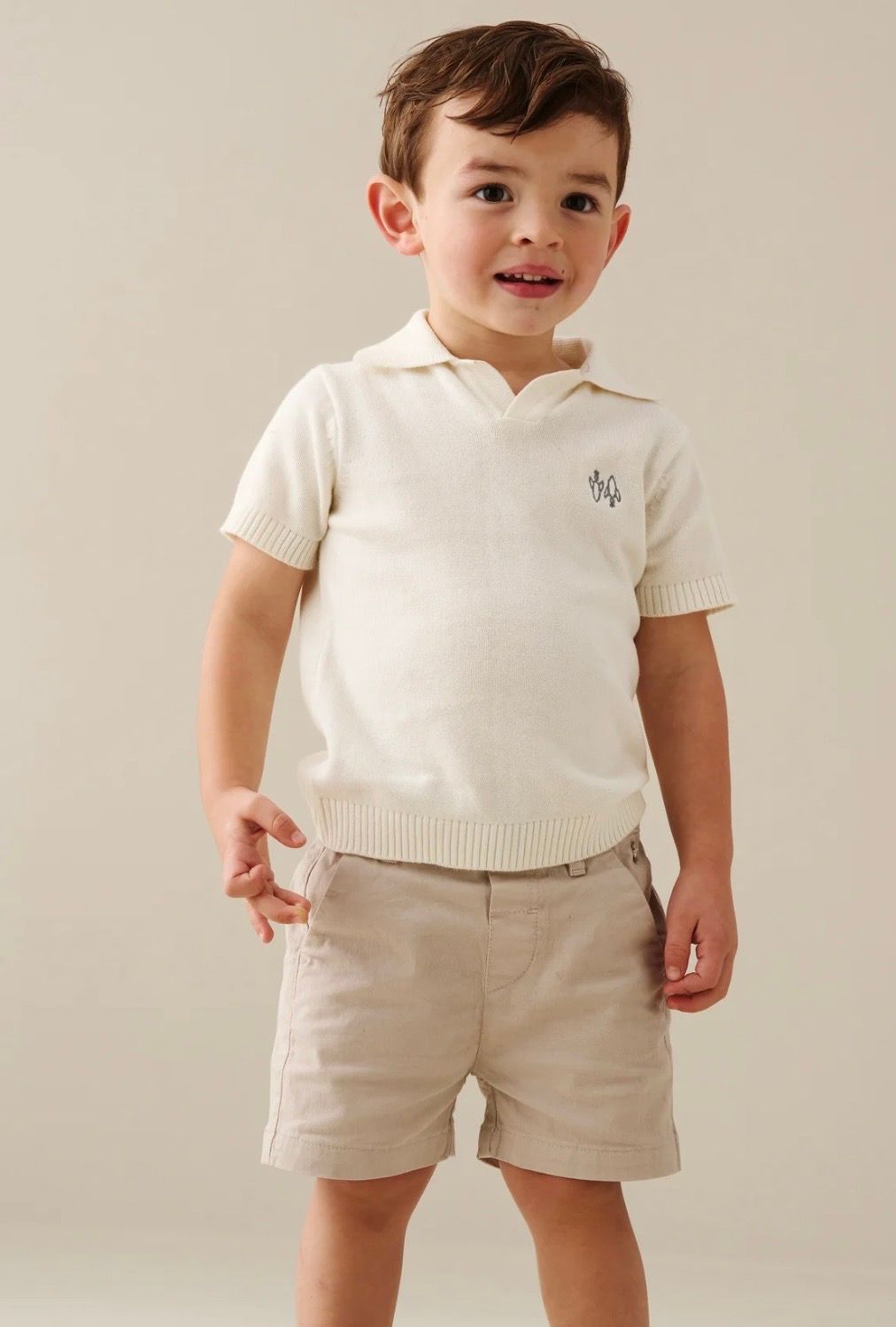Angel & Rocket Tate Knitted Polo & Matching Sorts Set Angel & Rocket Tate Knitted Polo & Matching Sorts Set