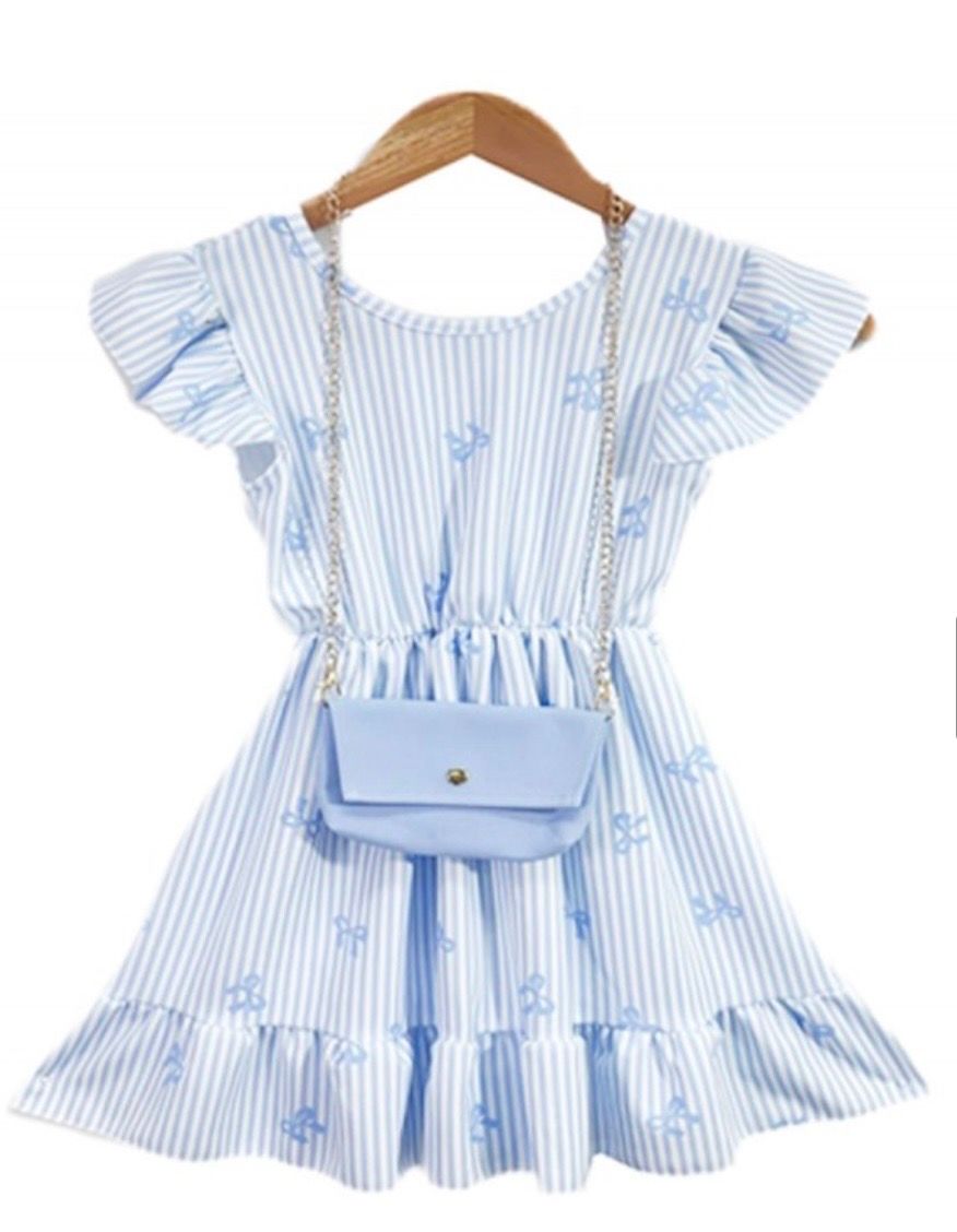 Girls Sky Blue Sundress .
