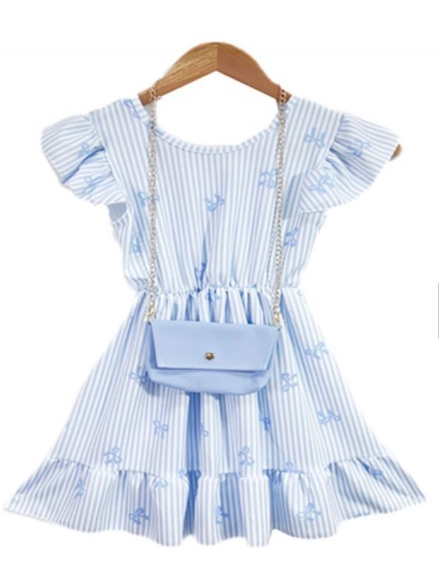 Girls Sky Blue Sundress .
