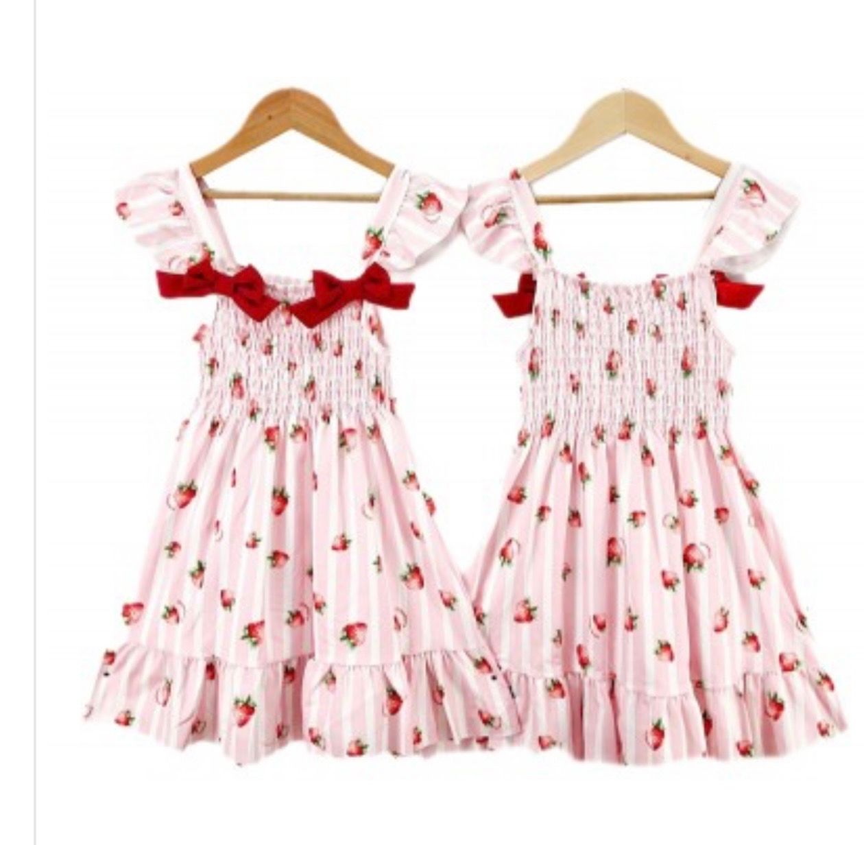 Girls pink Strawberry Sundress