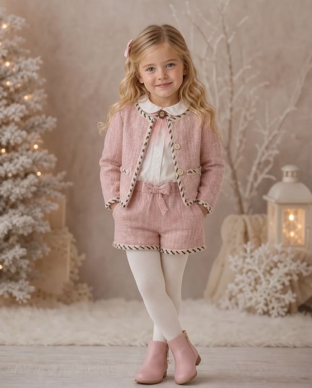 Beau Kid A/W NEW IN 26 Girls Tweed Shorts Set