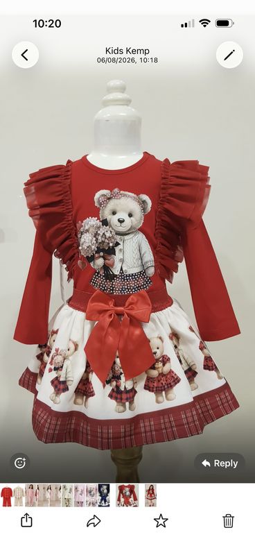 NEW IN Girls Teddy Skirt Set