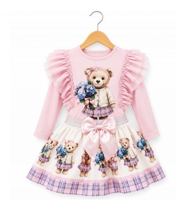 NEW IN Girls Teddy Skirt  Set
