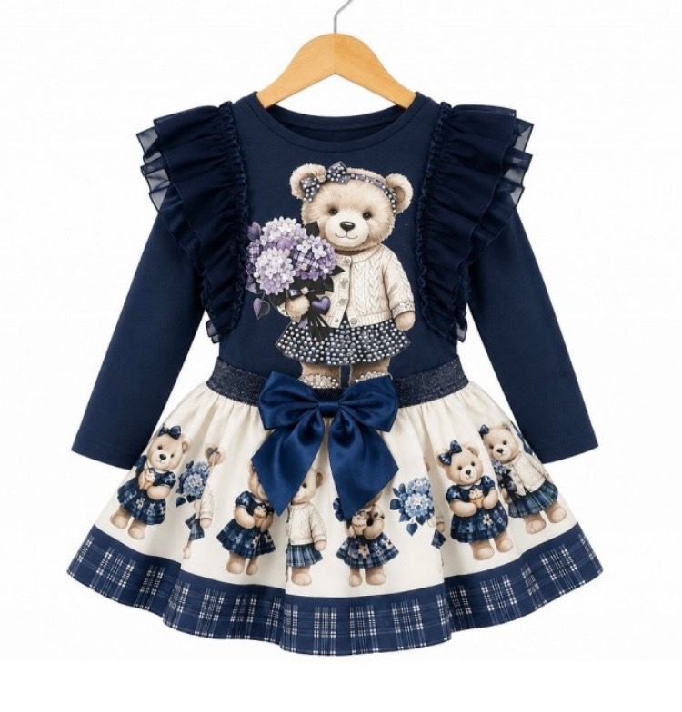 NEW IN Girls Teddy Skirt Set