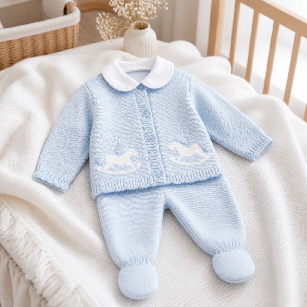 Baby Boys blue knitted set Baby Boys blue knitted set