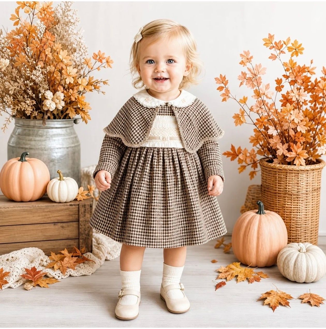 Beau Kid smock dress and cape