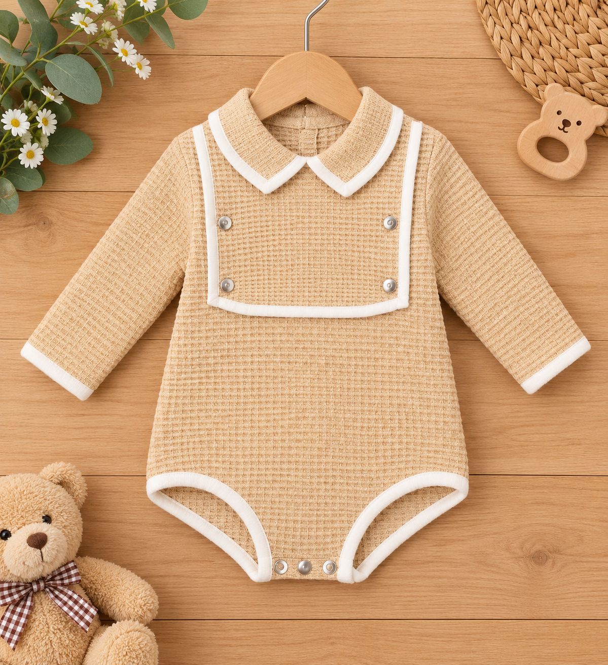Baby boys knitted romper