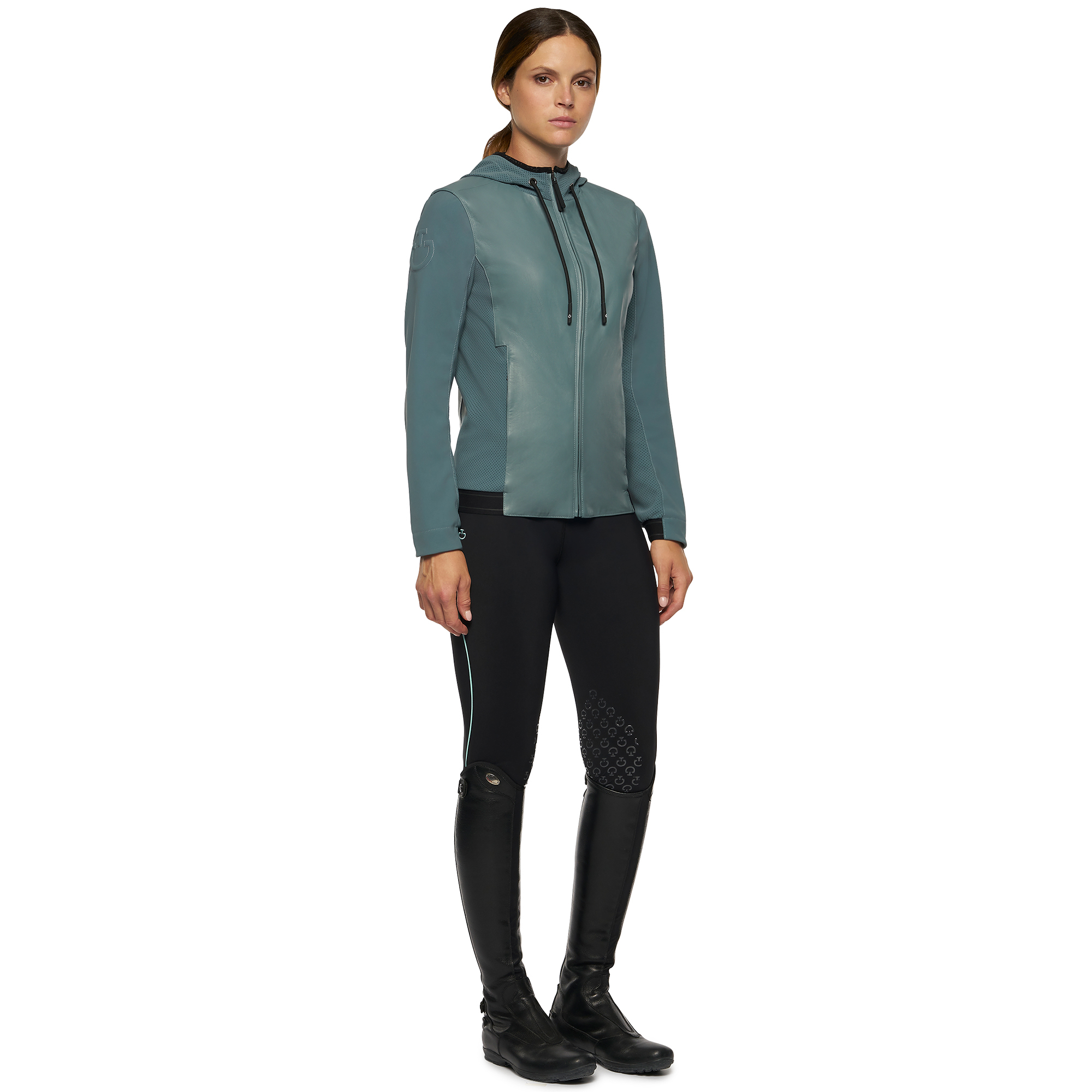 Cavalleria Toscana GID257 leather and softshell jacket GID257