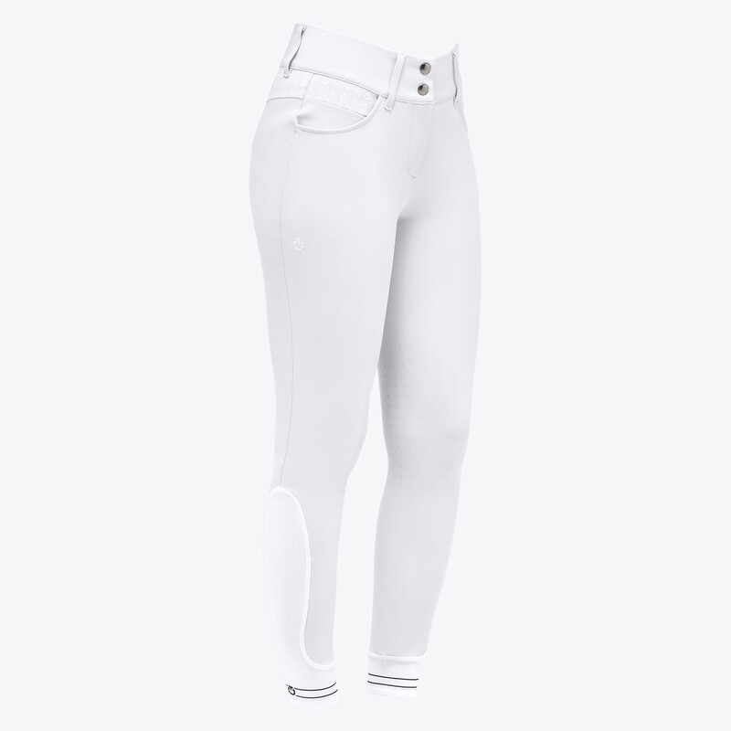 CT Motif Print Jumping Riding Breeches PAD192White