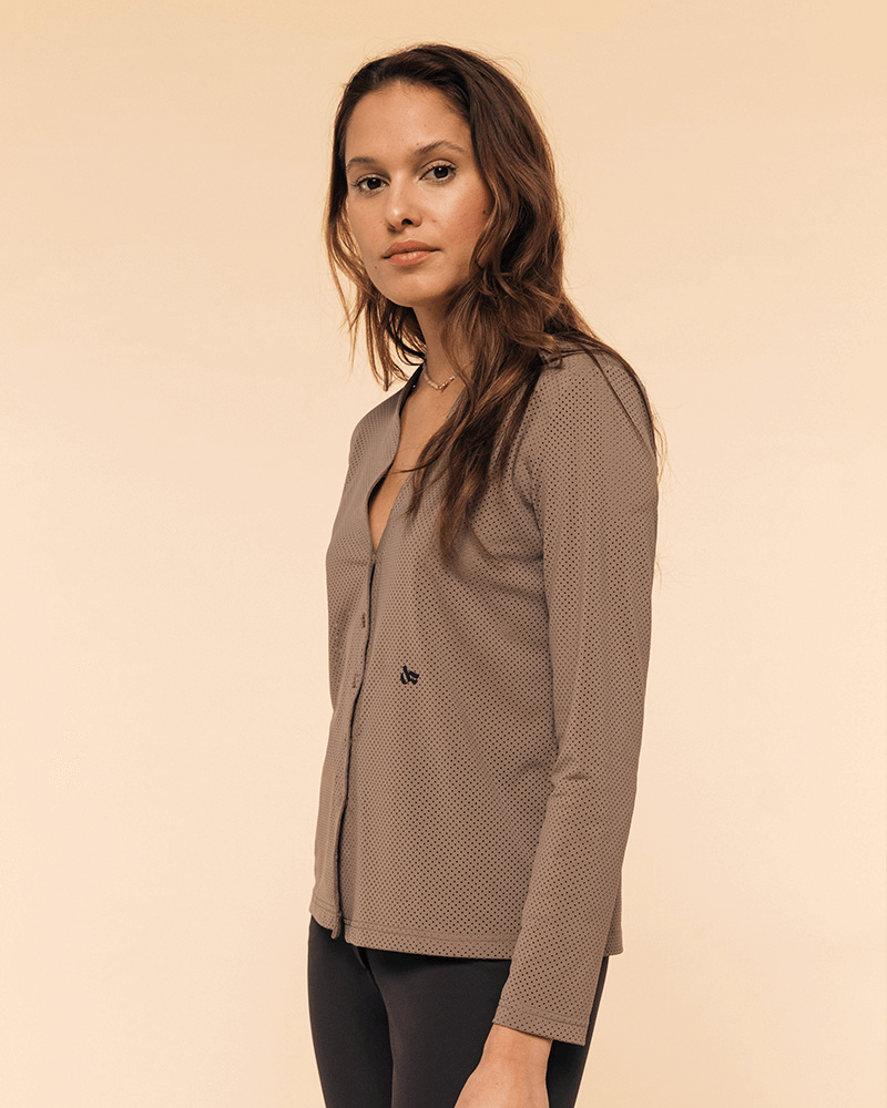 Arqana - Microperforated shirt Dada Sport marron