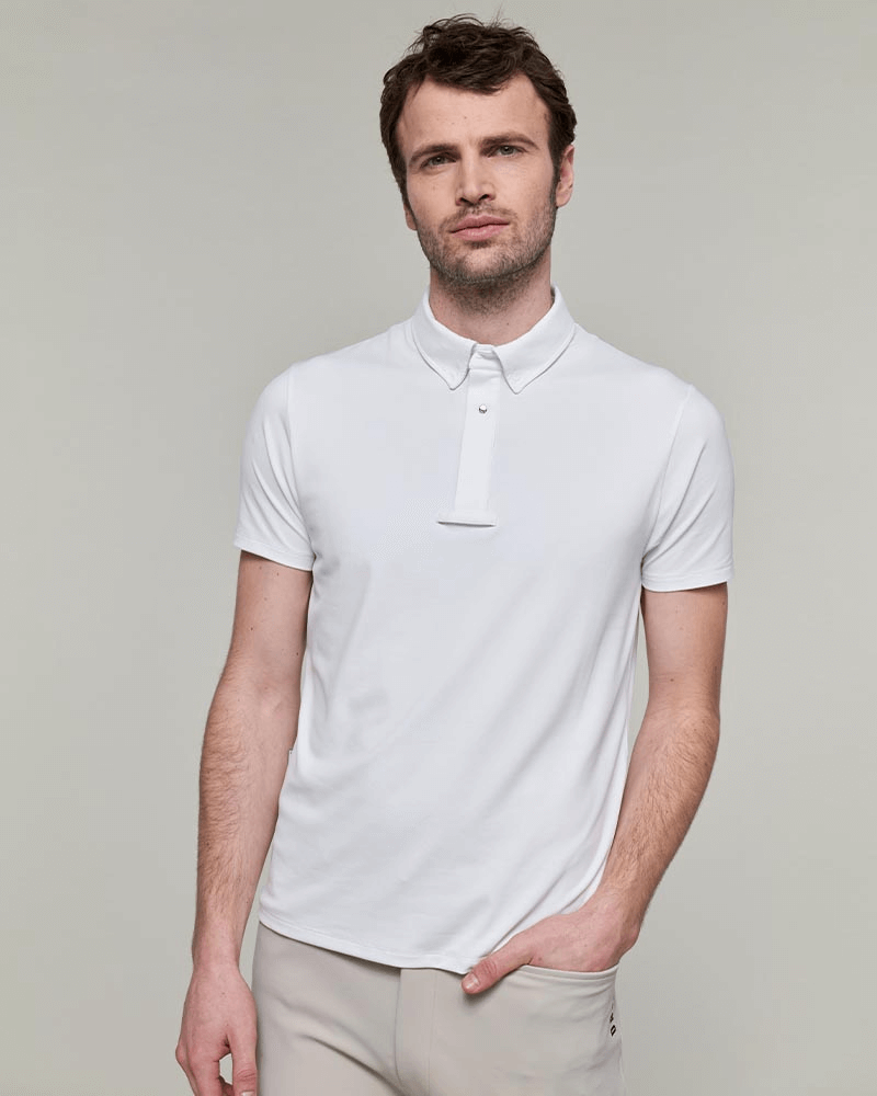 Blue - Short sleeve competition polo Dada Sport Man