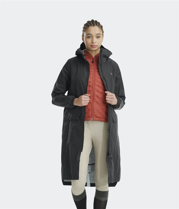 Veste Long Raintech Femme Horse Pilot Black Veste Long Raintech Femme Horse Pilot Black
