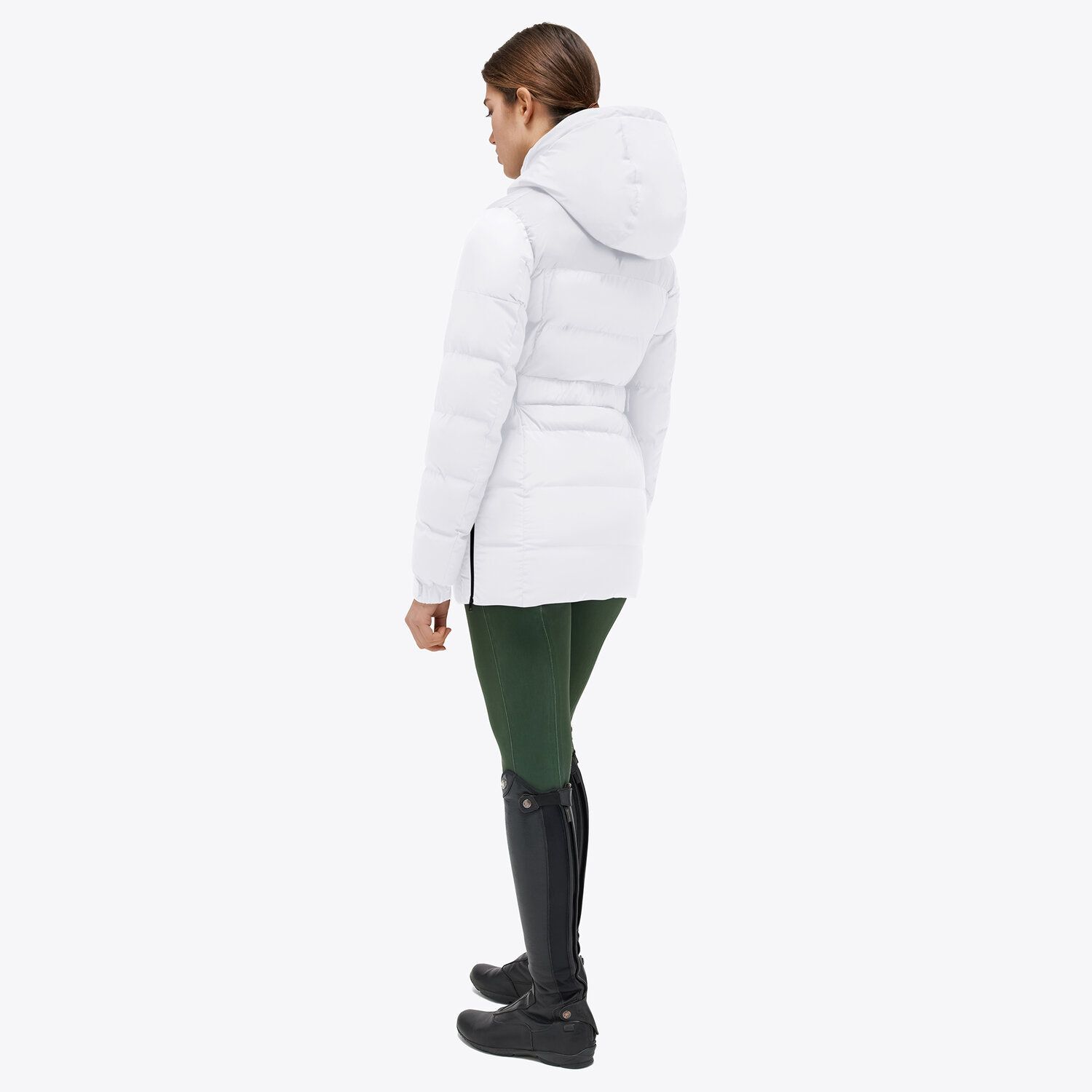 Women's long down jacket Cavalleria Toscana GID288 Off White