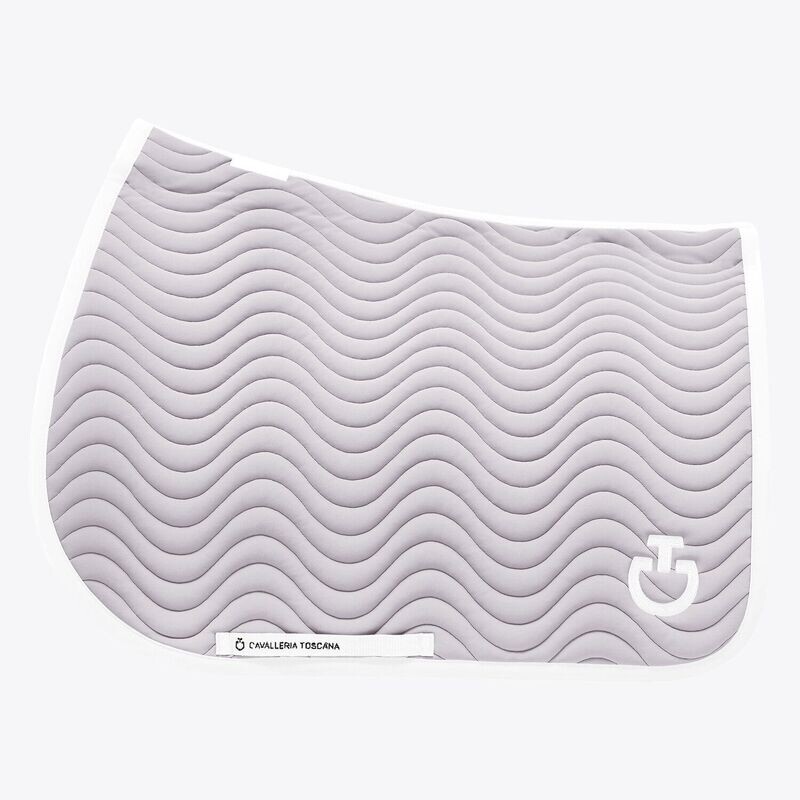 Quilted cotton jumping saddle pad Cavalleria Toscana SOT065 8101