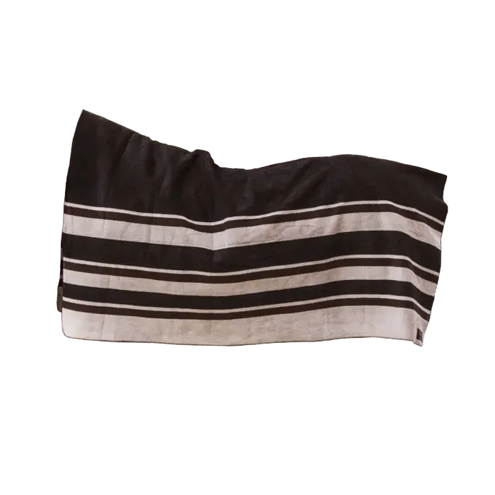 Heavy Fleece Rug Square Stripes Kentucky 52172 Brown/beige Heavy Fleece Rug Square Stripes Kentucky 52172 Brown/beige