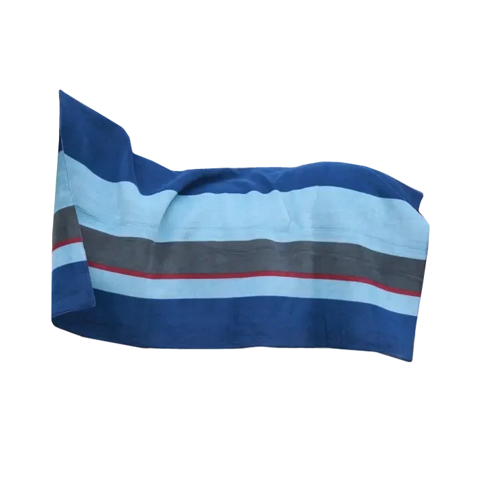 Heavy Fleece Rug Square Stripes Kentucky 52172 Navy/Grey Heavy Fleece Rug Square Stripes Kentucky 52172 Navy/Grey