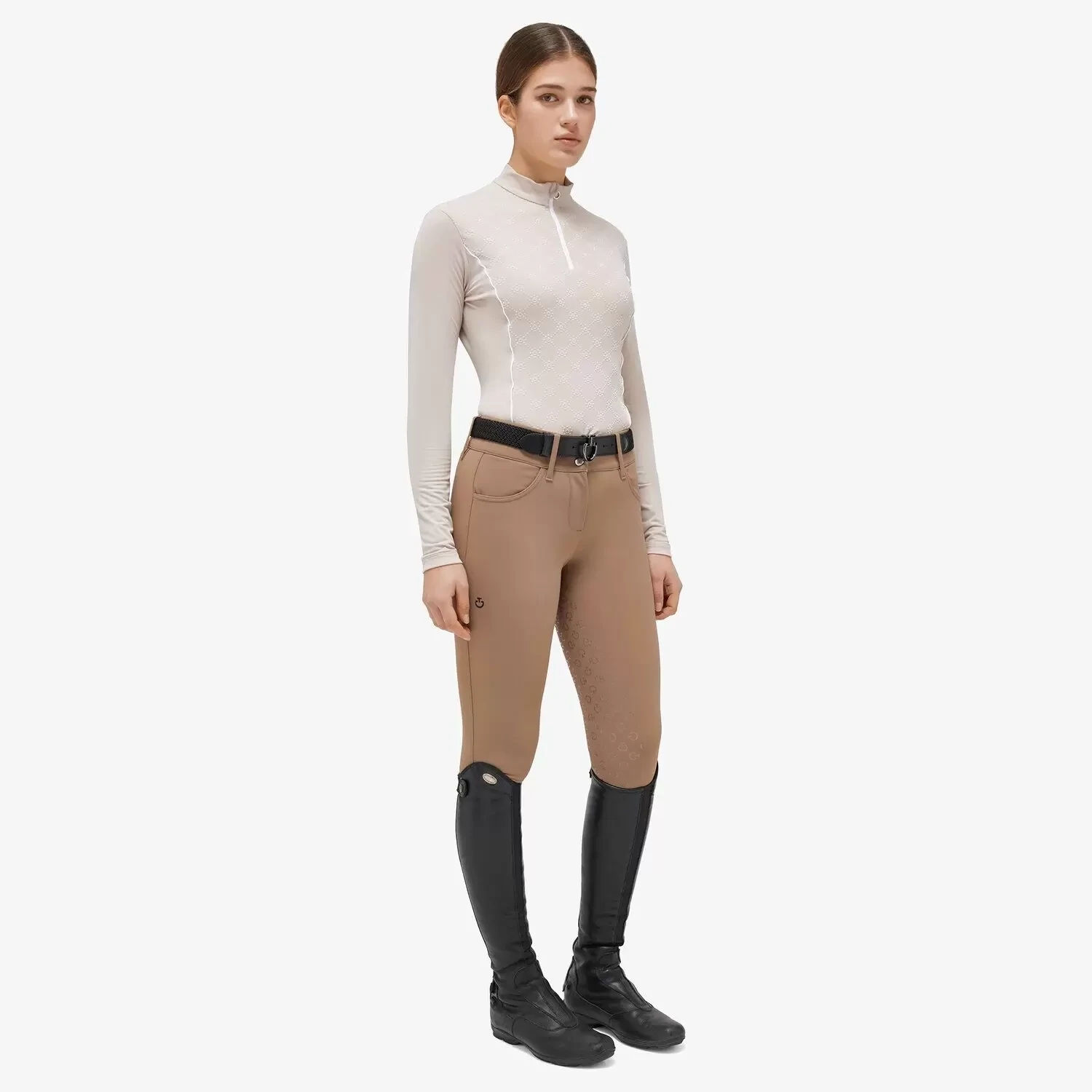 Polo Winter Femme Cavalleria Toscana POD363 beige