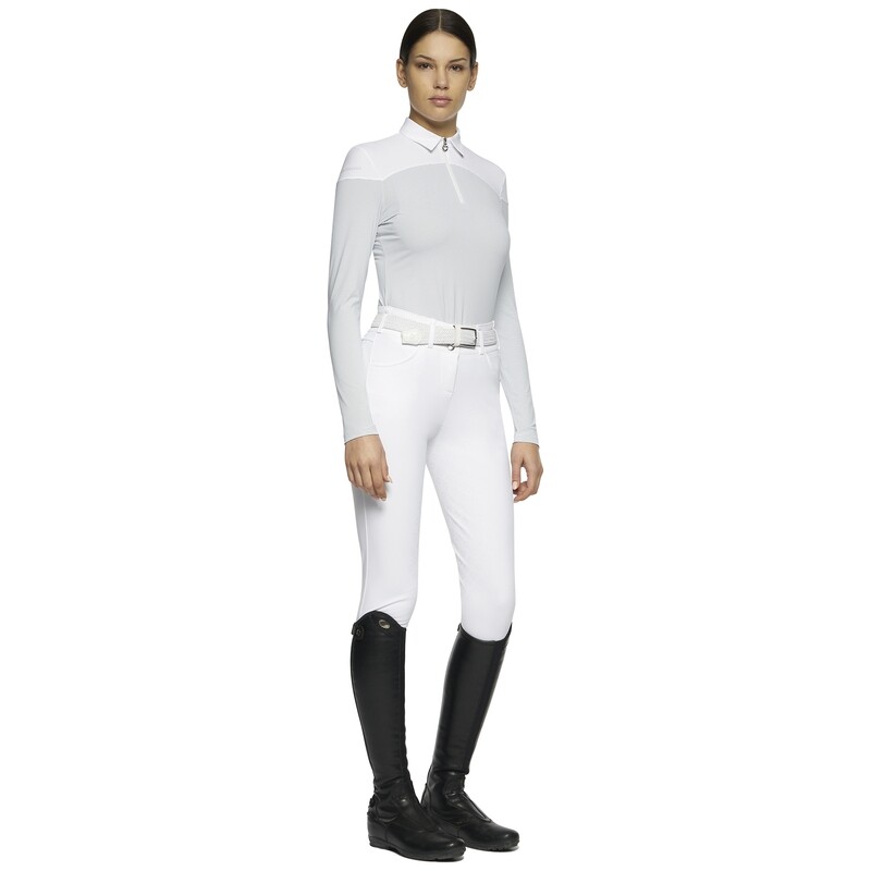 Polo Femme Cavalleria Toscana POD271 Grey/white Polo Femme Cavalleria Toscana POD271 Grey/white