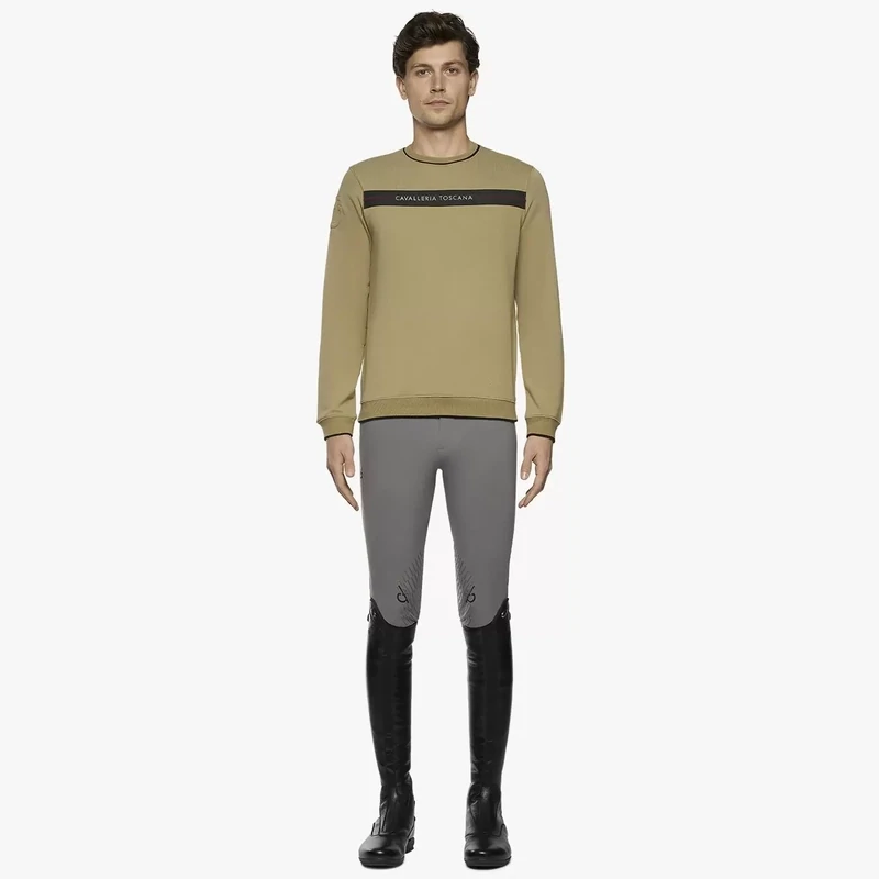 Sweat Homme Cavalleria Toscana FEU096 Kaki Sweat Homme Cavalleria Toscana FEU096 Kaki