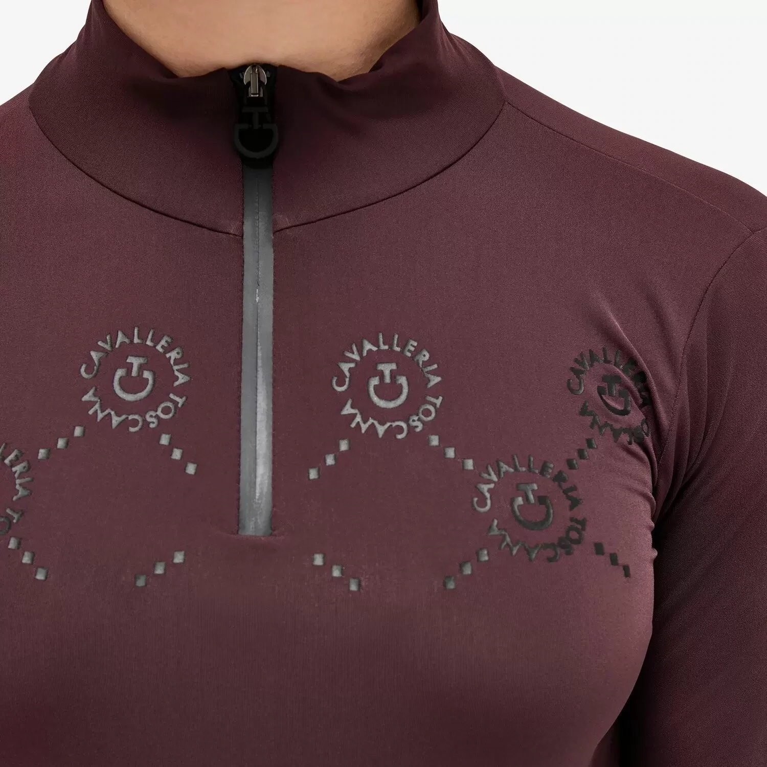 Polo Jersey Girl Cavalleria Toscana POA101 dark purple