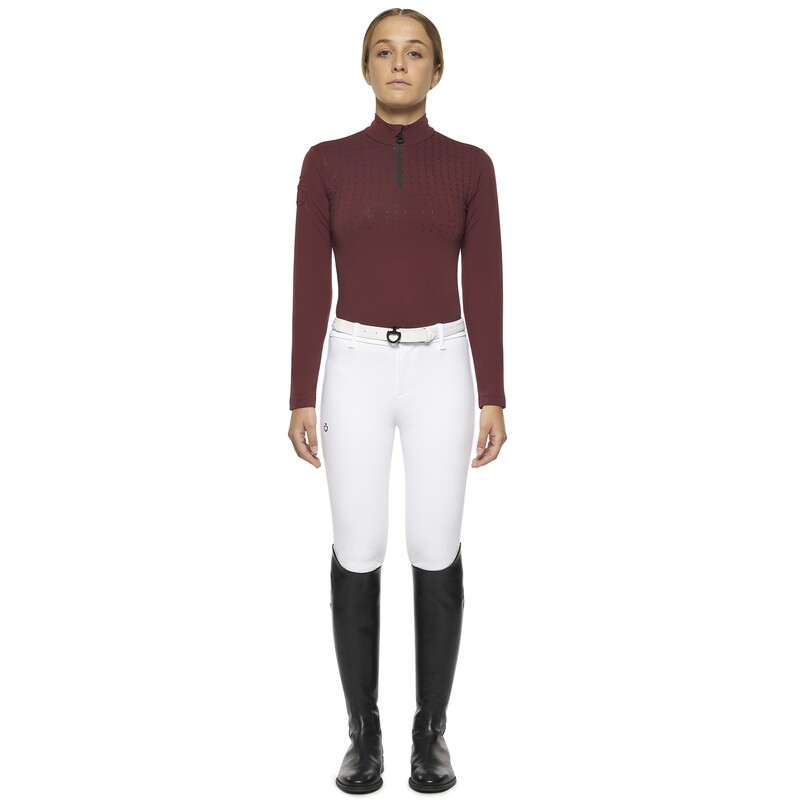 Polo Jersey girl Cavalleria Toscana POA063  bordeaux