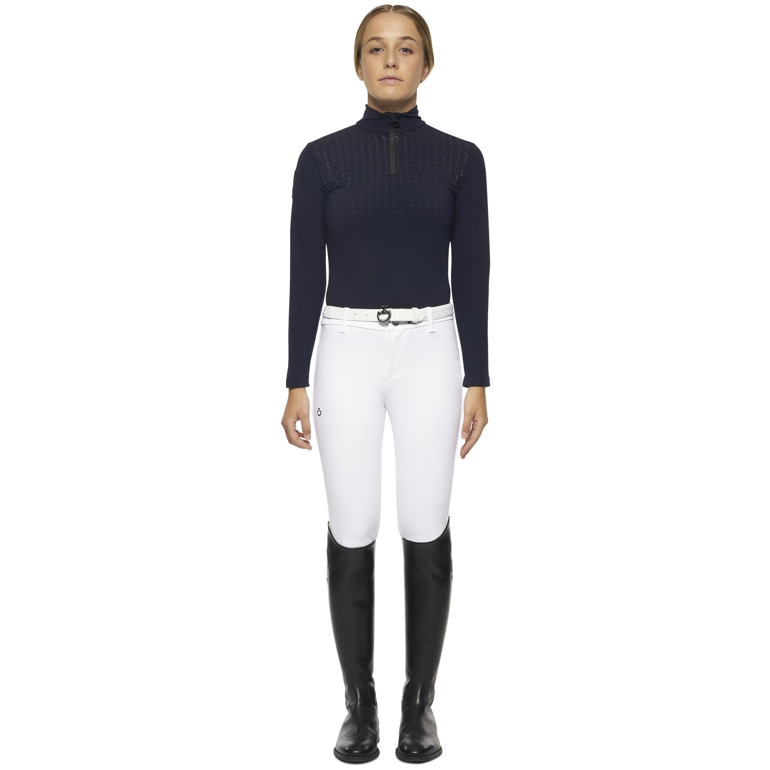 Polo Jersey girl Cavalleria Toscana POA063  navy