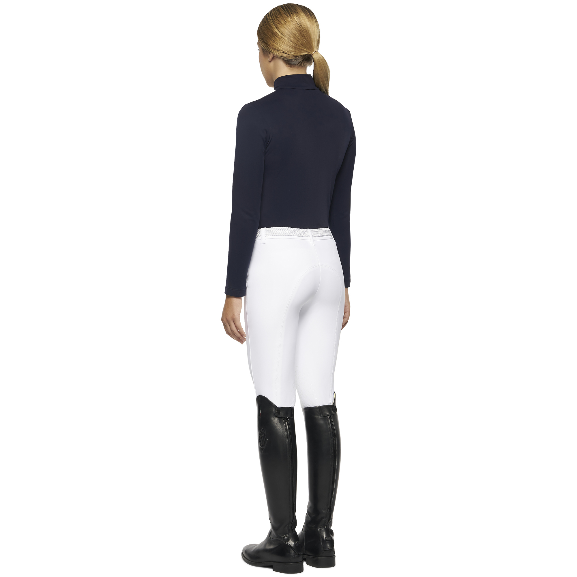 Polo Jersey girl Cavalleria Toscana POA063 navy