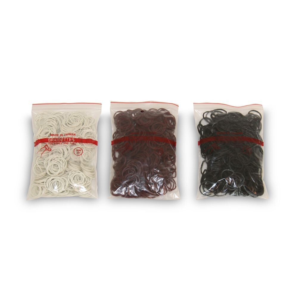 Sachet de 500 élastiques à natter H.F.I noir