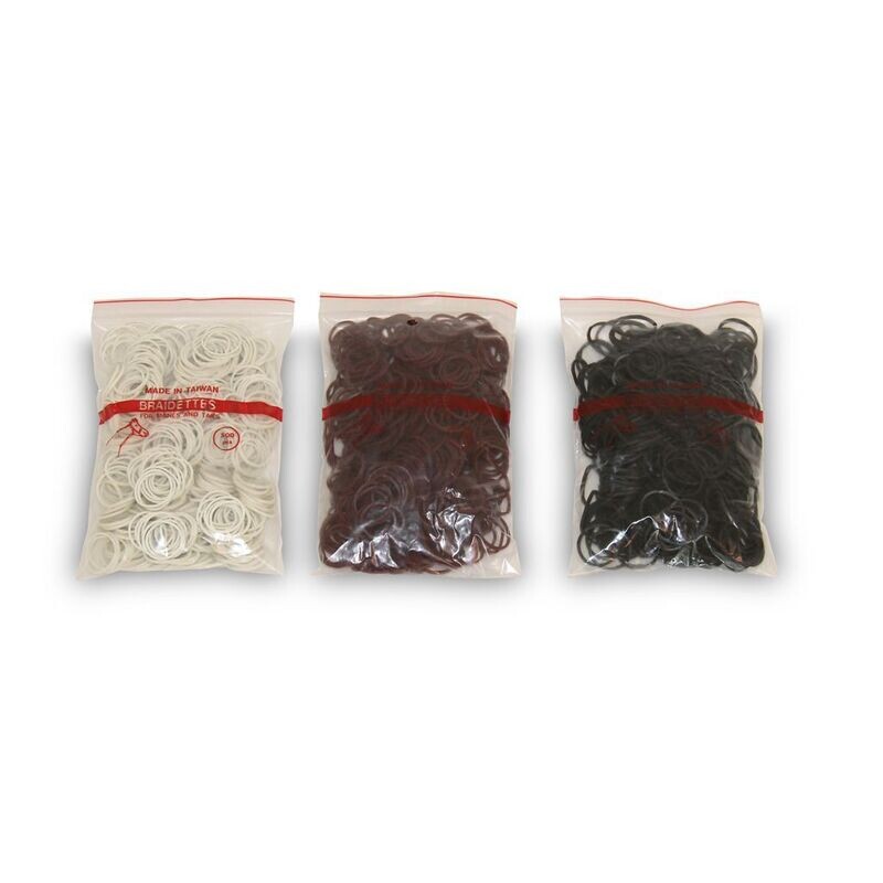 Sachet de 500 élastiques à natter H.F.I noir
