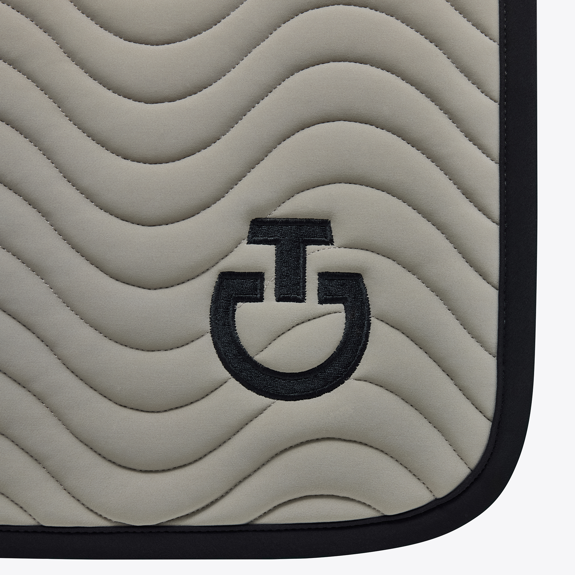 Quilted cotton jumping saddle pad Cavalleria Toscana SOT065 5E00