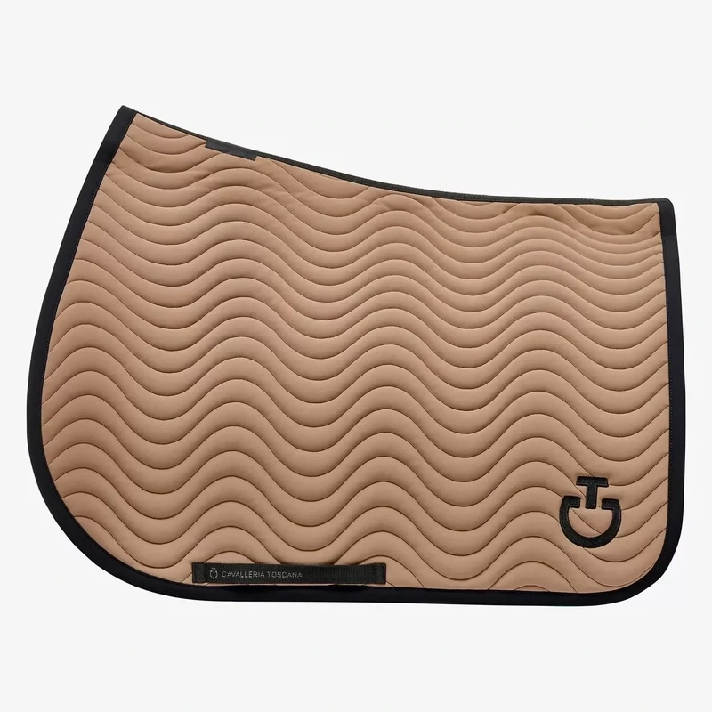 Quilted cotton jumping saddle pad Cavalleria Toscana SOT065 4399
