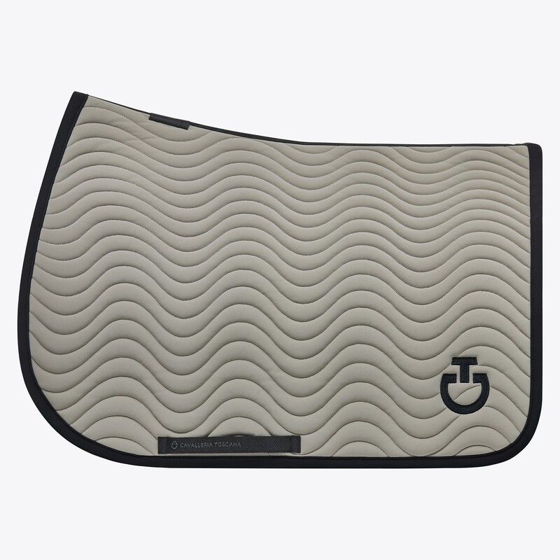 Quilted cotton jumping saddle pad Cavalleria Toscana SOT065 5E00