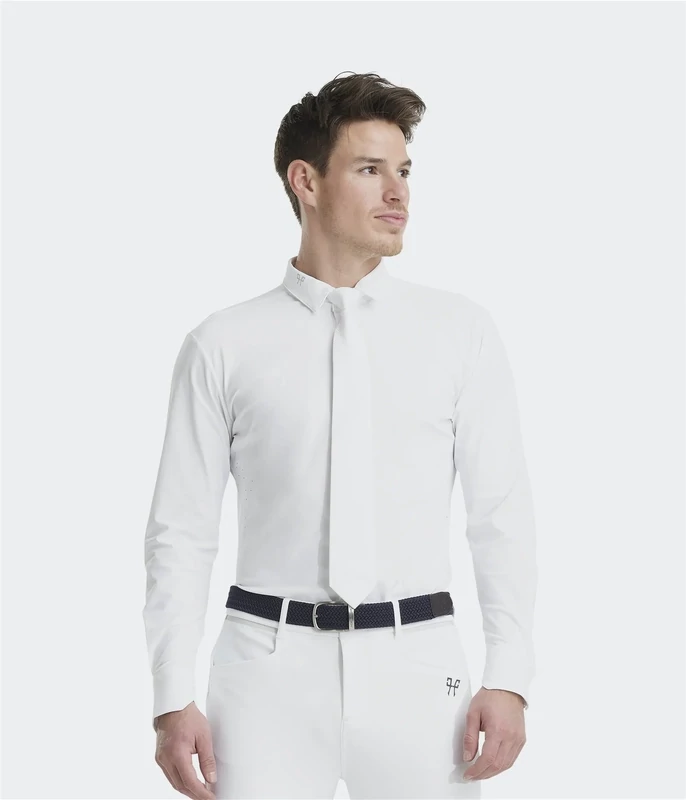 Horse Pilot Aerolight  competition shirt for men ALILS222white