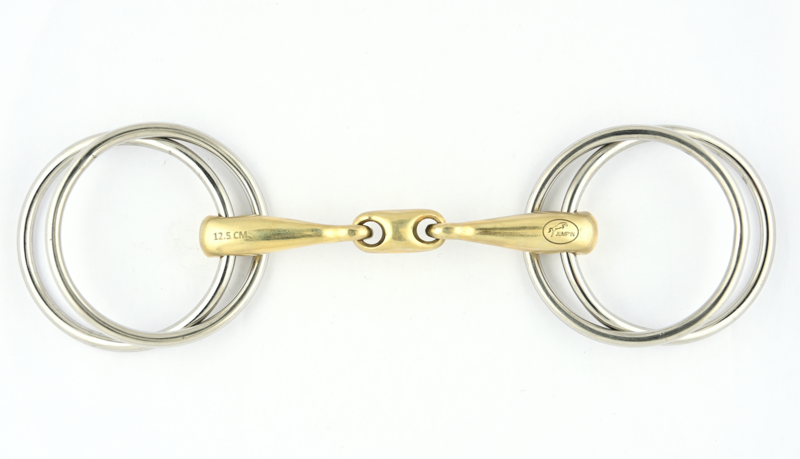 Jump'In 0017 4 ring double snaffle bit