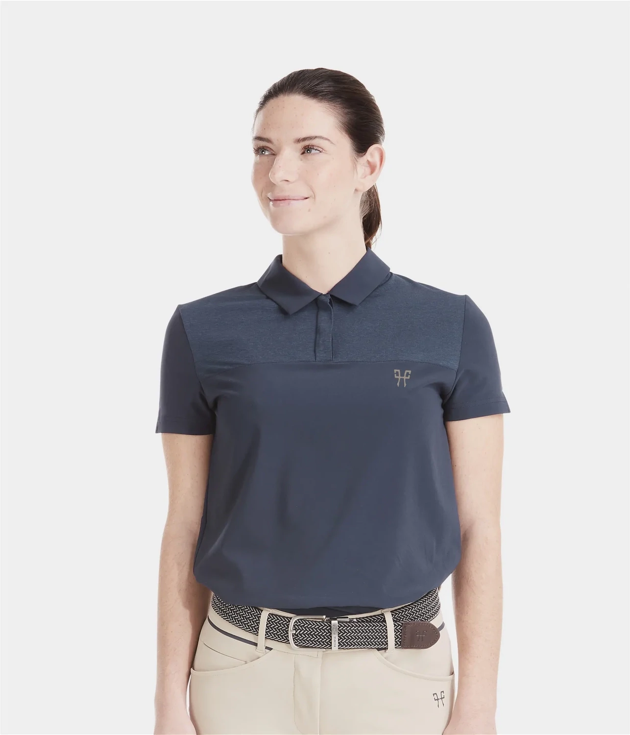 Ariia Polo femme Horse Pilot Navy