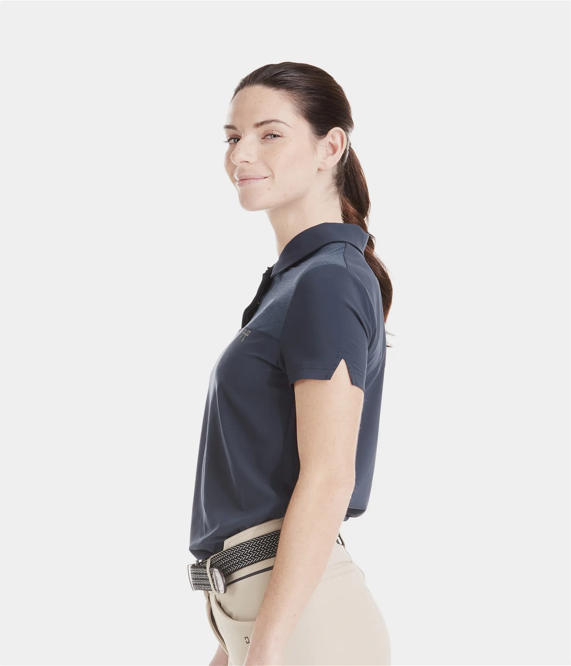 Ariia Polo femme Horse Pilot Navy