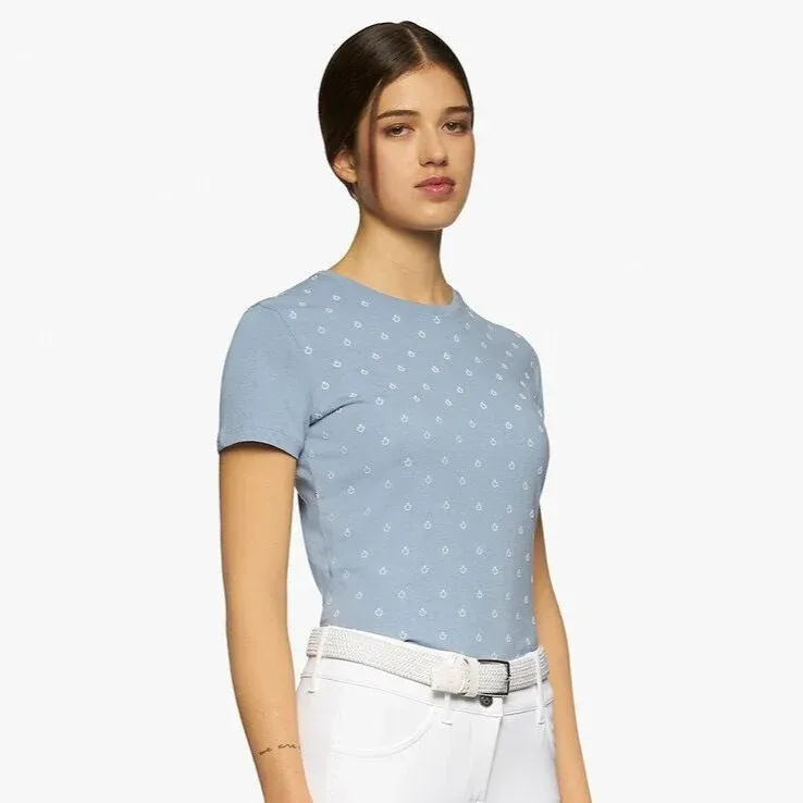 Tee shirt logo CT Cavalleria Toscana TSD054 blue Tee shirt logo CT Cavalleria Toscana TSD054 blue