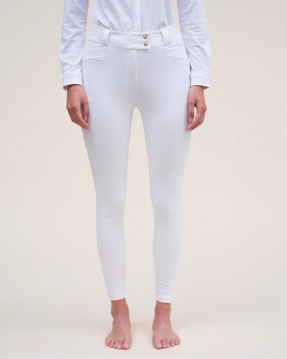 Full Seat Kit - Riding pants with grip Dada Sport white