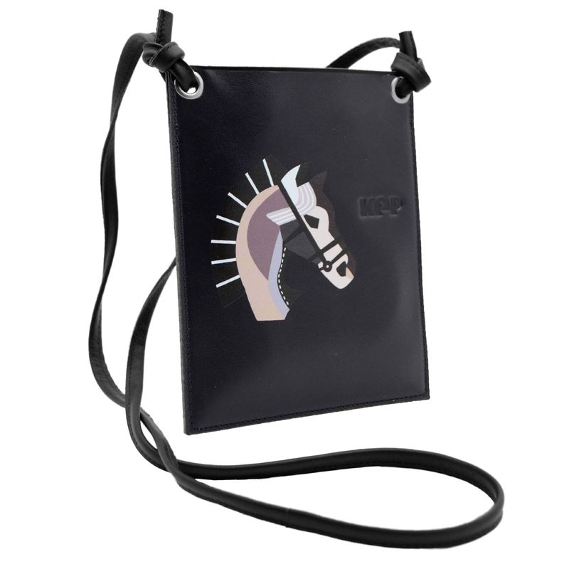 leather shoulder bag for mobile phone  Kep grey