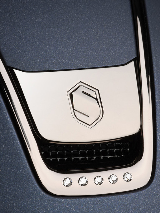 Shadowmatt riding helmet with 5 Swarovski Elements Samshield blue