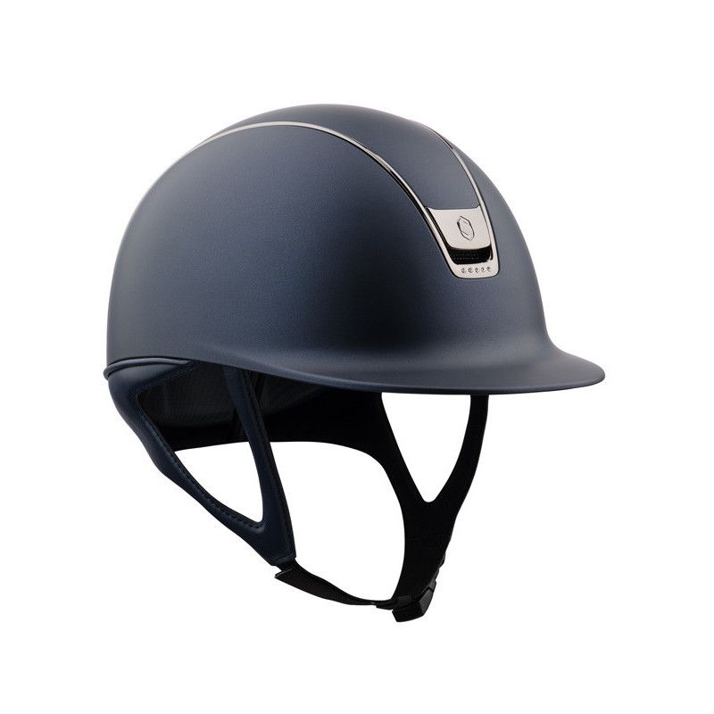 Shadowmatt riding helmet with 5 Swarovski Elements Samshield blue