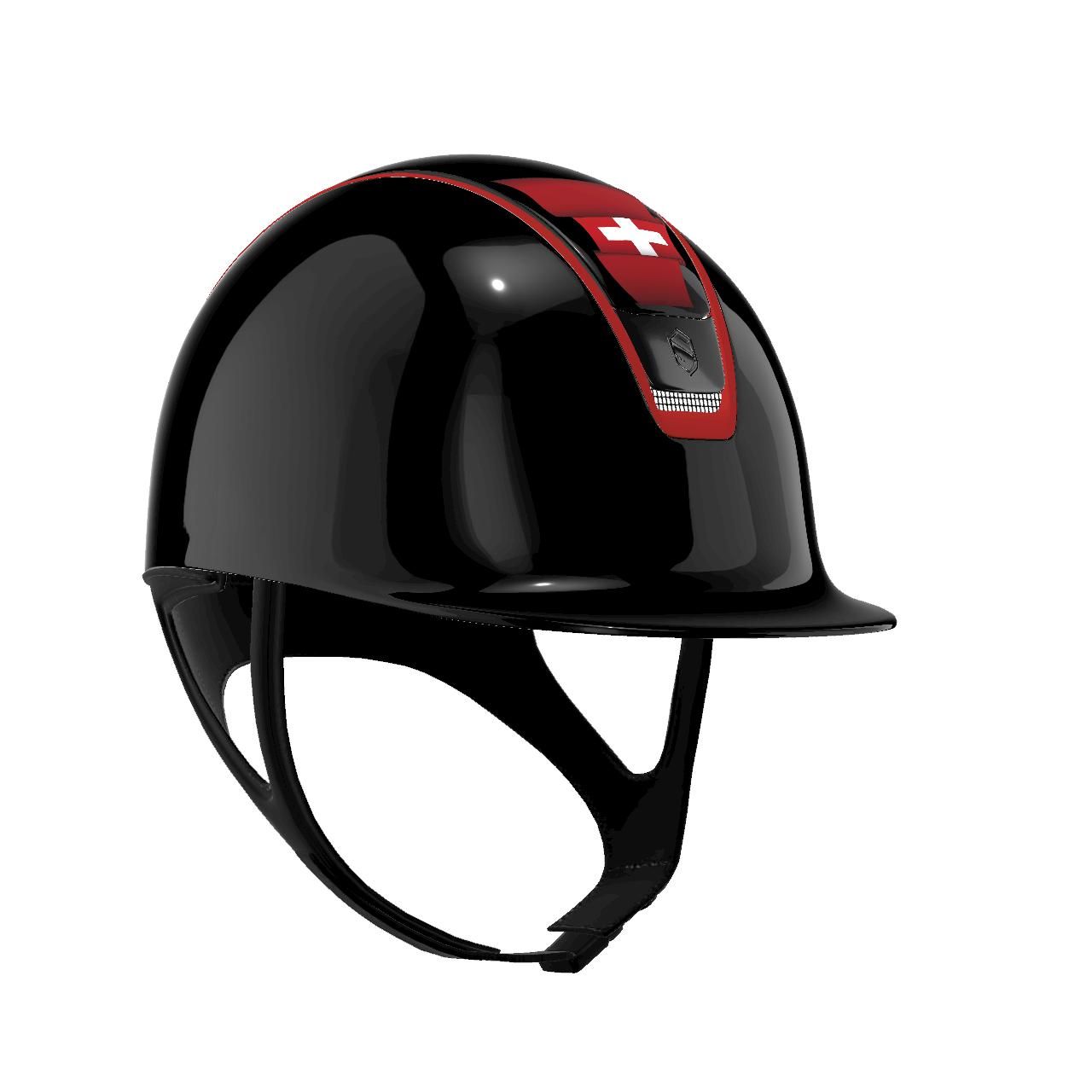 Samshield Shadow Glossy black Flag Suisse custom helmet