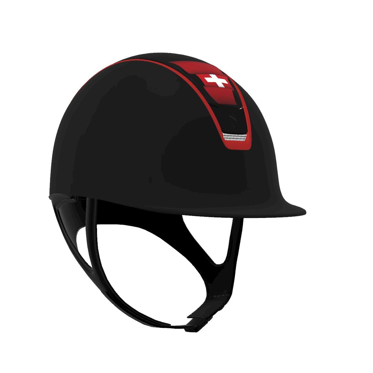 Samshield Shadow Matt black Flag Suisse custom helmet