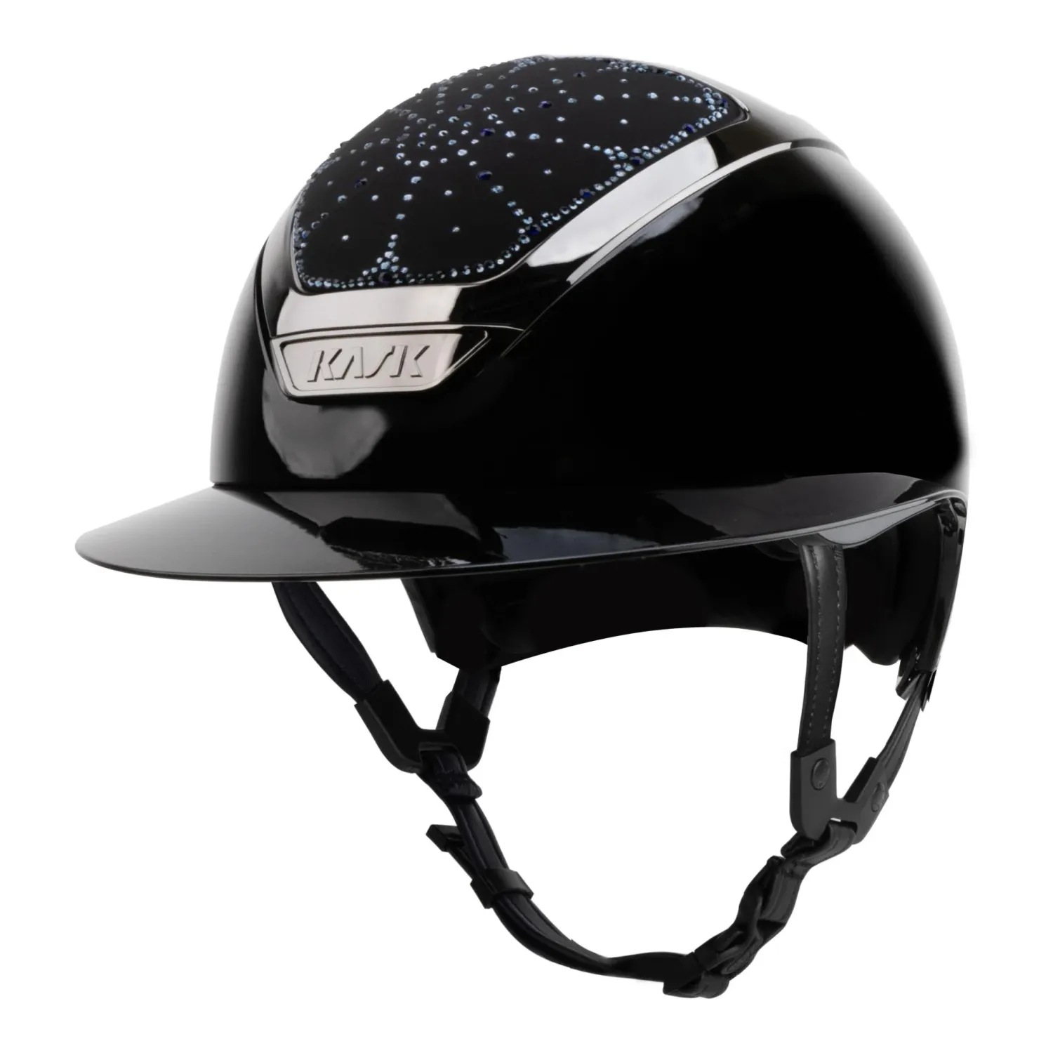 Star Lady Chrome Swarovski Riviera Diamond riding helmet