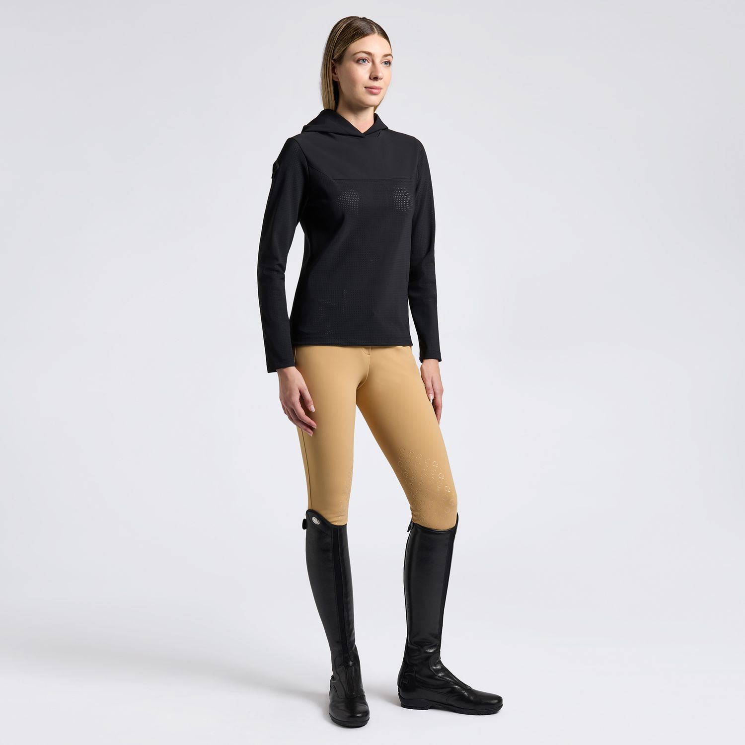Cavalleria Toscana Women's Technical Crew Neck Hoodie  SS25 MAD149 9999